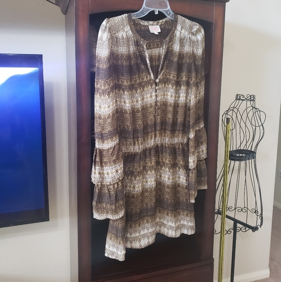 Parker Dresses & Skirts - Boho long bell sleeve 100% silk midi
